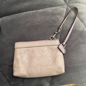 Lilac coach wristlet